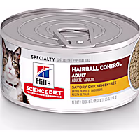 Hill's Science Diet Adult Hairball Control Savory Chicken Entree Canned Wet Cat Food