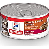 Hill's Science Diet Adult Turkey & Liver Entree Canned Wet Cat Food
