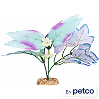 Imagitarium Blue Purple Leaf Mix Silk Aquarium Plant