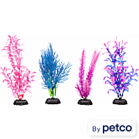 Imagitarium Colorful Plastic Aquarium Plants Foreground Value Pack