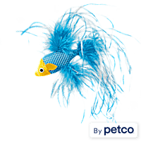 Leaps & Bounds Feathered Fish Cat Toy with Catnip