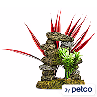 Imagitarium Stacked Stones & Plants Aquarium Ornament