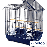 You & Me Parakeet Ranch House Cage, Navy