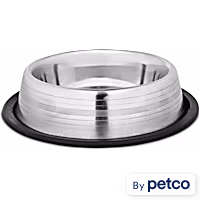 EveryYay Dining In Two-Toned No-Tip Stainless Steel Dog Bowl