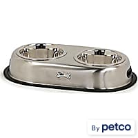 Frisco Long Eared Stainless Steel Dog Bowl, Black, Small: 2 Cup