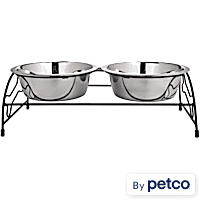 EveryYay Dining In Stainless Steel Double Diner for Dogs