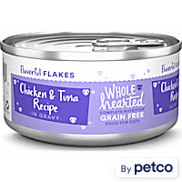 WholeHearted All Life Stages Canned Cat Food - Grain Free Chicken and Tuna Recipe Flaked in Gravy