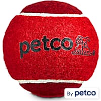 Petco Tennis Ball Dog Toy in Red