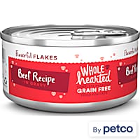 WholeHearted Grain Free Beef Recipe Flaked Wet Cat Food for All Life Stages