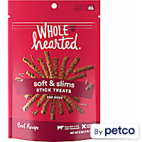 WholeHearted Grain Free Soft and Chewy Beef Recipe Dog Stick Treats