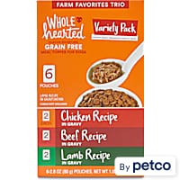 WholeHearted Grain-Free Farm Favorites Trio Gravy Puree Dog Meal Topper Variety Pack