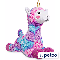 Leaps & Bounds Ruffest & Tuffest Llama-corn Tough Plush Dog Toy with Kevlar Stitching