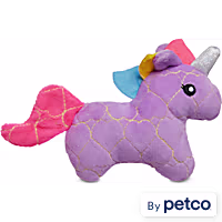 Leaps & Bounds Ruffest & Tuffest Unicorn Tough Plush Dog Toy with Kevlar Stitching