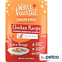 WholeHearted All Life Stages Grain-Free Chicken Recipe Morsels in Extra Gravy Wet Cat Food