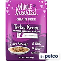 WholeHearted All Life Stages Grain-Free Turkey Recipe Morsels in Extra Gravy Wet Cat Food