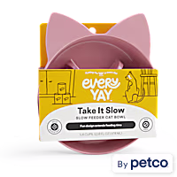 EveryYay Take It Slow Mauve Slow Feeder Cat Bowl