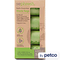 So Phresh Earth-Conscious 38% USDA Certified Biobased Content With Prints Dog Waste Bags