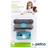 So Phresh Black Bone Dog Waste Bag Dispenser with Pawprint Refill Rolls