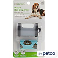So Phresh Black & Clear Dog Waste Bag Dispenser with Poop Face Refill Rolls