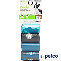 So Phresh Blue & Grey Whale-Print Unscented Dog Waste Bags