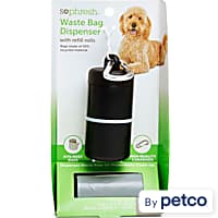So Phresh Black Dog Waste Bag Dispenser with Refill Rolls