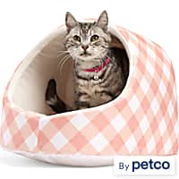 Bond & Co. Pink Gingham Hooded Pet Bed