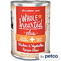WholeHearted Plus Chicken, Vegetables & Brown Rice Recipe Stew with Whole Grains Wet Dog Food