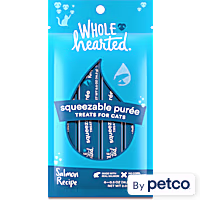 WholeHearted Salmon Recipe Squeezable Puree Cat Treats