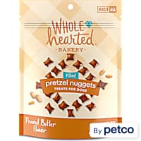 WholeHearted Tasty Snacks Peanut Butter Flavor Pretzel Nuggets Treats for Dogs