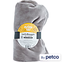 EveryYay Let's Snuggle Grey TeXtured Plush Pet Throw