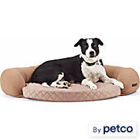 Reddy Tan Cozy & Cool Touch Corner Dog Bed