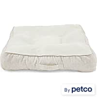 EveryYay Essentials Snooze Fest Brown Melange Knit Rectangle Lounger Dog Bed With Orthopedic Fill