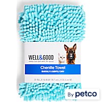 Well & Good Shaggy Chenille Pet Towel in Various Styles