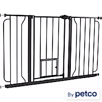 EveryYay In The Zone Black Steel Walk-Through Pet Gate