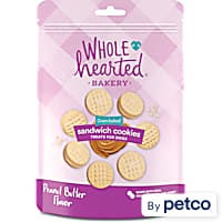 WholeHearted Tasty Snacks Peanut Butter Cookie Sandwiches for Dogs