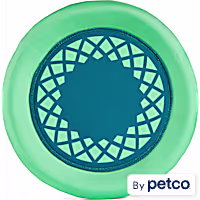 Leaps & Bounds Green Splash & Dash Canvas Floating Flyer Water Dog Toy, Medium