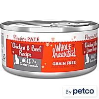 WholeHearted Grain Free Chicken and Beef Liver Senior Wet Cat Food Pate