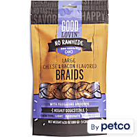 Good Lovin' No Rawhide Large Cheese & Bacon-Flavored Braids Dog Treats