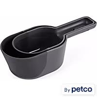 Reddy Black 2-Piece Flexible Scoop Set for Dogs