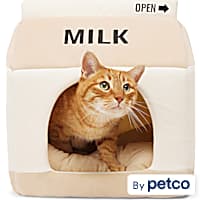 EveryYay Milk Carton Hooded Cat Bed