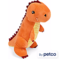 Leaps & Bounds Orange Plush T-Rex Dog Toy