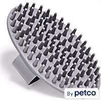 Well & Good Grey Massaging Curry Brush for Dogs