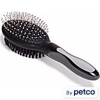 Well & Good Black Pin & Bristle Combo Grooming Brush for Dogs