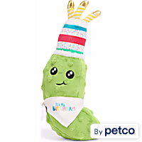 YOULY Birthday Pickle Plush Dog Toy