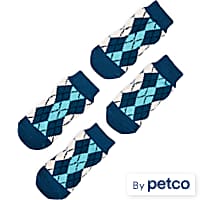 YOULY Blue Argyle Dog Socks