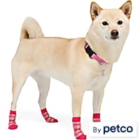 YOULY Pink Plaid Dog Socks