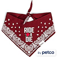 Reddy Ride or Die Pet Bandana