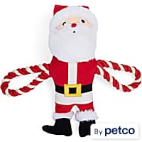 Merry Makings Santa Plush Rope Tennis Ball Dog Toy