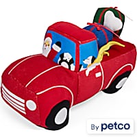 Merry Makings Holiday Truck Plush Dog Toy