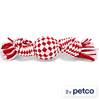 Merry Makings Red Candy Knotted Rope Dog Toy